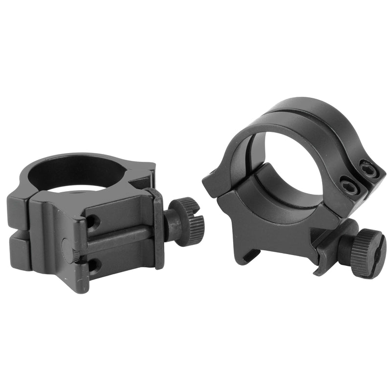 WEAVER QUAD LOCK DETACHABLE RNGS 1" HIGH MATTE BLACK