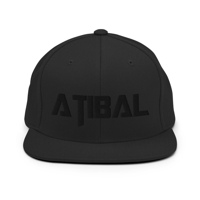 ATIBAL ALL BLACK LOGO FLATBILL HAT