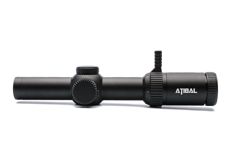 The Atibal XP8 1-8x24 is a Second Focal Plane rifle scope with an illuminated reticle and integrated rapid view lever.  The XP8 features fully multi-coated lenses with our extra low dispersion ultra clear glass.  Engage short to medium distance targets with confidence with the Atibal XP8.